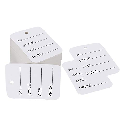 1000 pcs Etiquetas de Precio Etiquetas para Ropa Etiquetas de Inventario 5 x 3.5 cm Blanco 1000 pcs Etiquetas de Precio Etiquetas para Ropa Etiquetas de Inventario 5 x 3.5 cm Blanco