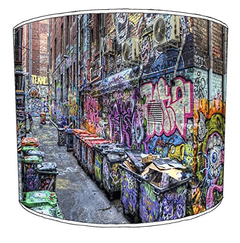 12 Inch Table Graffiti Alleyway Grafitti lampshades