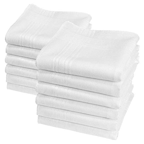 12 pañuelos blancos - Modelo"Betty" - 28 centimetros 12 pañuelos blancos - Modelo"Betty" - 28 centimetros