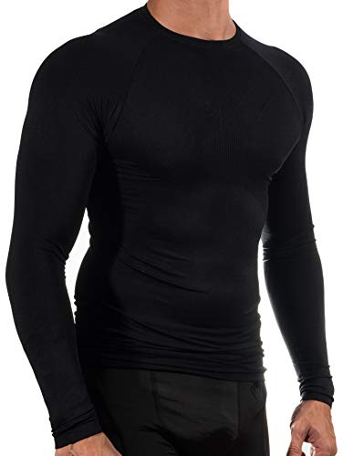 13MW Camiseta Térmica Profesional | Hombre | Tejido Reforzado | Transpirable (Negro, M-L) 13MW Camiseta Térmica Profesional | Hombre | Tejido Reforzado | Transpirable (Negro, M-L)