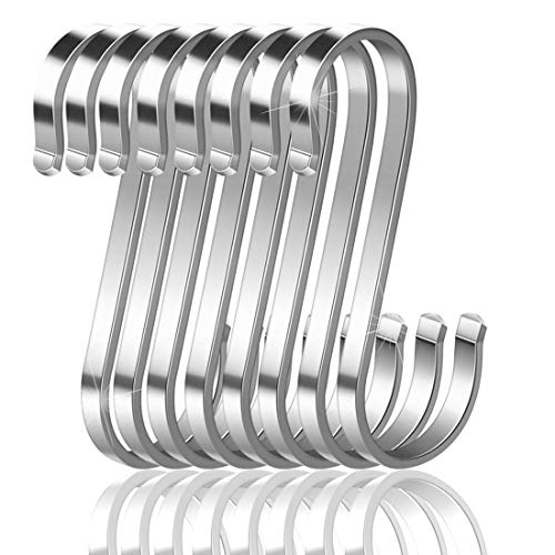 16 Paquete Ganchos S, Ganchos en Forma de S Acero Inoxidable Ganchos Cocina Metal Ganchos para Colgar el Gabinete de la Cocina Oficina del Dormitorio del Baño 16 Paquete Ganchos S, Ganchos en Forma de S Acero Inoxidable Ganchos Cocina Metal Ganchos para Colgar el Gabinete de la Cocina Oficina del Dormitorio del Baño
