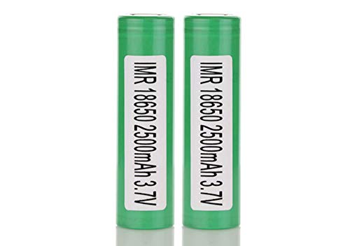 18650 Batería 25R INR 2500mAh Carcasa de plástico, baterías de parte superior plana, linterna recargable (18650 x2 con funda) 18650 Batería 25R INR 2500mAh Carcasa de plástico, baterías de parte superior plana, linterna recargable (18650 x2 con funda)