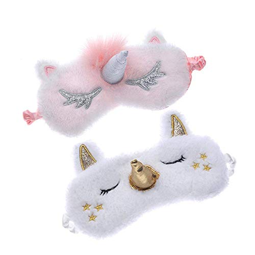 2 Piezas Lindo Unicornio Dormir máscara, Suave Felpa Máscara, carátula 3D Parche de ojos de Dibujos Animados en 3D que Viaja (Cuerno de oro, Esquina plateada) 2 Piezas Lindo Unicornio Dormir máscara, Suave Felpa Máscara, carátula 3D Parche de ojos de Dibujos Animados en 3D que Viaja (Cuerno de oro, Esquina plateada)