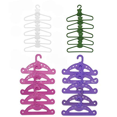 20 Piezas Perchas de Plástico para Muñecas, Perchas para Muñecas, Perchas para Ropa de Muñecas, Accesorios de moda para Muñecas, se Adapta a Trajes de Muñecas de 14 a 18 Pulgadas, 2 Tamaños, 4 Colores 20 Piezas Perchas de Plástico para Muñecas, Perchas para Muñecas, Perchas para Ropa de Muñecas, Accesorios de moda para Muñecas, se Adapta a Trajes de Muñecas de 14 a 18 Pulgadas, 2 Tamaños, 4 Colores