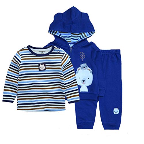 2020 Winter Baby Clothing Set 3PCS Hoodie+T-Shirt+Pants Ropa Bebe 12-24months O-Neck Cotton Infant Costume Baby Boy Girl Clothes,CSL3071T-shirt,24M