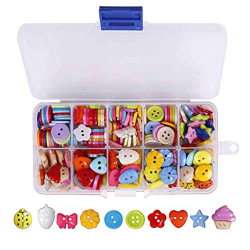 240 Piezas Botón Costura de Colores Mezclados Botones de Manualidades Botón de Resina con Caja de Plástico de Almacenamiento para DIY Coser Artesanía 240 Piezas Botón Costura de Colores Mezclados Botones de Manualidades Botón de Resina con Caja de Plástico de Almacenamiento para DIY Coser Artesanía