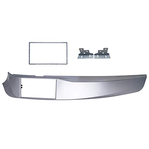 2DIN coche estéreo Placa Radio Fascia marco del panel compatible Alfa Romeo Giulietta de CD/DVD Radio cuadro de instrumentos Kit de montaje de plata 2DIN coche estéreo Placa Radio Fascia marco del panel compatible Alfa Romeo Giulietta de CD/DVD Radio cuadro de instrumentos Kit de montaje de plata