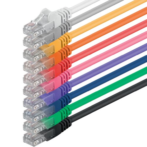 2m - 10 Colores - 10 Piezas - Cable de Red Ethernet con Conectores RJ45 CAT6 Cat 6 Cat.6 1000 Mbit/s 2m - 10 Colores - 10 Piezas - Cable de Red Ethernet con Conectores RJ45 CAT6 Cat 6 Cat.6 1000 Mbit/s