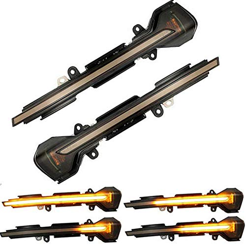 2x luces LED dinámicas de señal de giro, ala lateral, indicador de espejo retrovisor, luz intermitente para SEAT Leon Mk3 5F 2013-2018, Ibiza Mk5 2017 2018, Arona 2017 2018 2x luces LED dinámicas de señal de giro, ala lateral, indicador de espejo retrovisor, luz intermitente para SEAT Leon Mk3 5F 2013-2018, Ibiza Mk5 2017 2018, Arona 2017 2018