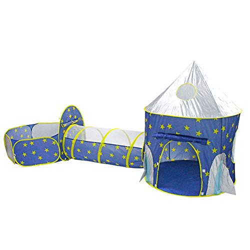 3 En 1 Juego De Carpa Y Túnel - Cápsula Espacial Yurta Castillo Tienda Plegable - Pop Up Carpa De Juegos para Niños - Tepee Tent Carpa De Juegos para Niños con Bolsa De Almacenamiento