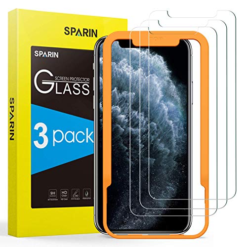 [3-Pack] Cristal Templado iPhone 11 Pro Max/XS Max, Protector Pantalla iPhone 11 Pro Max/XS Max Vidrio Templado con [2.5d Borde Redondo] [9H Dureza] [Alta Definicion] para iPhone 11 Pro Max/XS Max