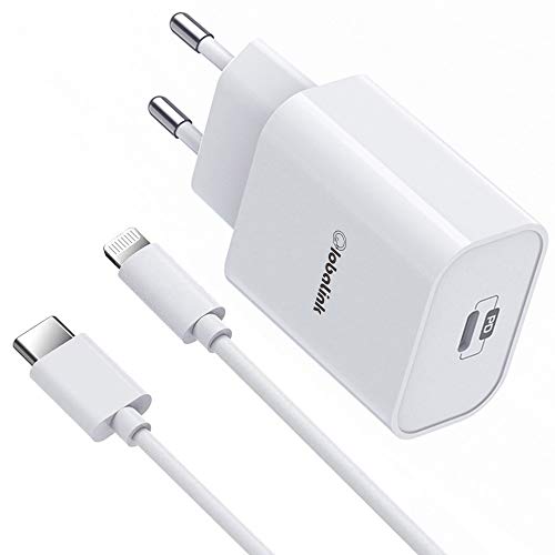 30W Cargador Rapido iPad iPhone,GlobaLink Set Cargador USB Tipo C+2M Cable USB-C a Lightning Certificado MFi-PD&QC 3.0 para iPad,iPad Pro,iPhone 12 Pro/12/SE 2020/11 Pro Max/11Pro/11/Xs MAX/XS/XR/X/8