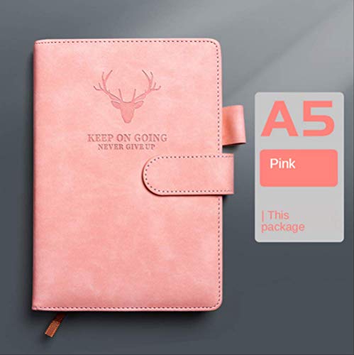 360 Pages A5 Notebook Super Thick Daily Business Notebook For Business Office College Office School Supplies Simple And Thick A5 Buckle style-Barbie