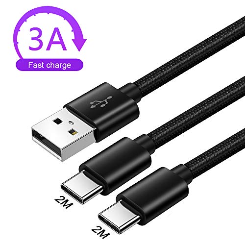 3A Cable Cargador Usb Tipo C Para Samsung Galaxy A40 A50 A8 A9 2018,A3 A5 2017 S9 S10 Plus S8,LG G7 G8S G8 Thinq Fit G6 V40,Sony Xperia XA1 XA2 Ultra/XZ1 XZ XZ2 XZ3 Premium L1 L2 L3,Carga Rápida 2M 2M