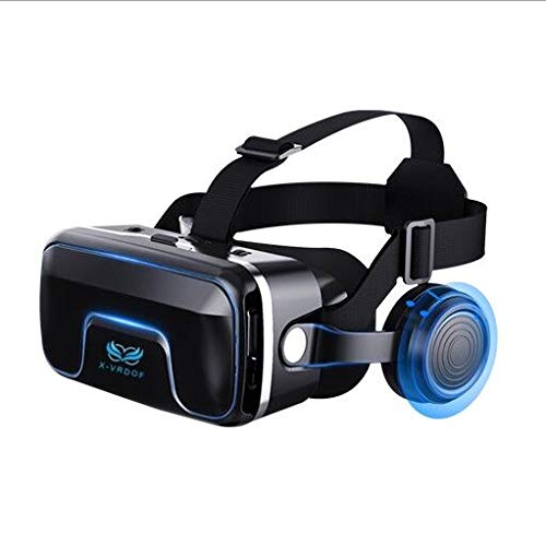3D Gafas VR de Realidad Virtual, VR Gafas 3D de Realidad Virtual para Juegos de Realidad Virtual y películas en 3D para iPh X/7/6s 6/Plus, Galaxy s8/ s7con Pantalla de 4,7 a 6,3 Pulgadas
