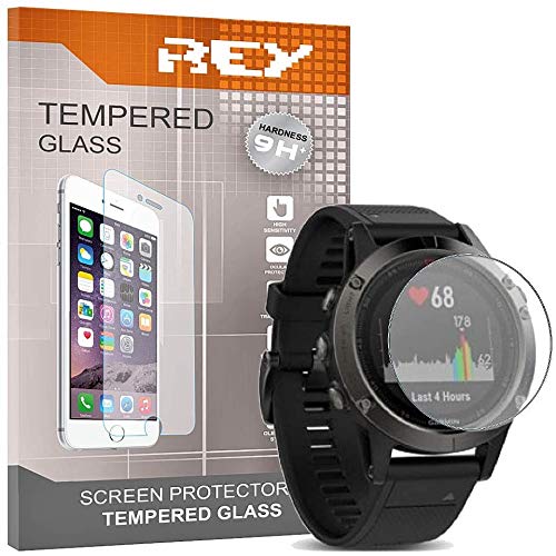 3X Protector de Pantalla para Garmin Fenix 5 / Fenix 5 Plus, Cristal Vidrio Templado Premium Reloj SmartWatch