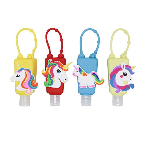 4 Piezas Botellas de Viaje Portátiles para Niños,Botellas Recargables de Silicona a Prueba de Fugas para la Escuela, Viajes, Juegos al Aire Libre, campamentos (Unicornio) 4 Piezas Botellas de Viaje Portátiles para Niños,Botellas Recargables de Silicona a Prueba de Fugas para la Escuela, Viajes, Juegos al Aire Libre, campamentos (Unicornio)