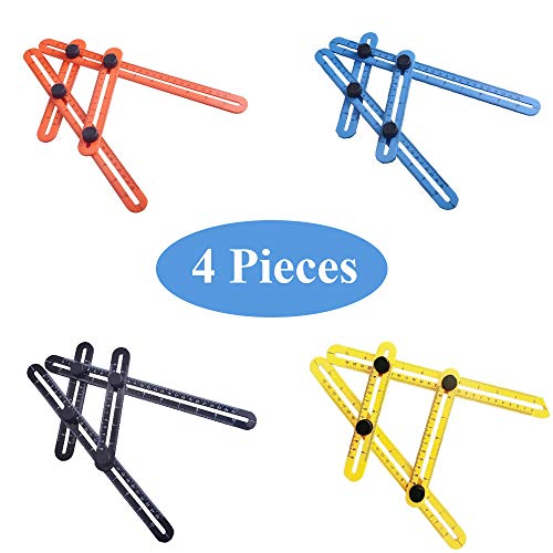 4 Piezas Multi-Ángulo Regla, Herramienta Plantilla de Ángulo, Herramienta Medición Multiángulo Escalas Imperiales Métricas Plástico ABS Para Operarios, Constructores, Artesanos, Carpente (4 Colores) 4 Piezas Multi-Ángulo Regla, Herramienta Plantilla de Ángulo, Herramienta Medición Multiángulo Escalas Imperiales Métricas Plástico ABS Para Operarios, Constructores, Artesanos, Carpente (4 Colores)