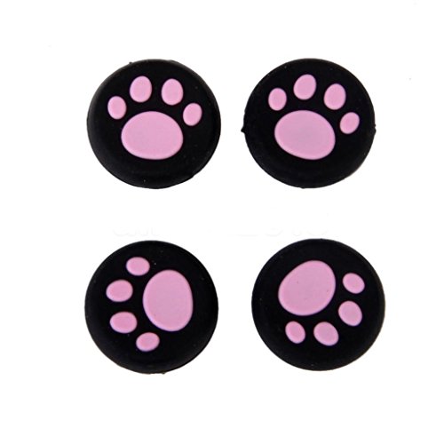 4 tapas analógicas de silicona para el pulgar de los controladores de juegos de PS4, PS3, Xbox One, Xbox 360, PS2, color rosa 4 tapas analógicas de silicona para el pulgar de los controladores de juegos de PS4, PS3, Xbox One, Xbox 360, PS2, color rosa
