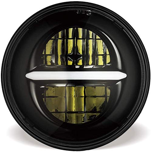 5-3/4 5,75 pulgadas LED Faro para Harley Davidson Moto LED Proyector luz de conducción con DRL (negro)