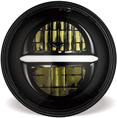 5-3/4 5,75 pulgadas LED Faro para Harley Davidson Moto LED Proyector luz de conducción con DRL (negro) 5-3/4 5,75 pulgadas LED Faro para Harley Davidson Moto LED Proyector luz de conducción con DRL (negro)
