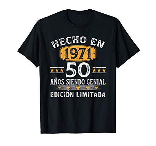 50 Años Cumpleaños Regalo Para Hombre Mujer Hecho En 1971 Camiseta 50 Años Cumpleaños Regalo Para Hombre Mujer Hecho En 1971 Camiseta
