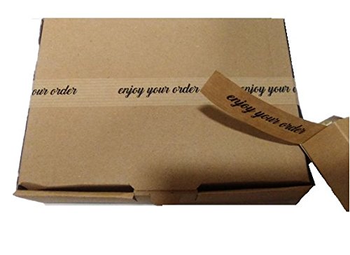 50 Kraft Boxes for Shipments of your online store 18 x 13 x 4.5 cm with SCOTCH TAPE ENJOY YOUR ORDER