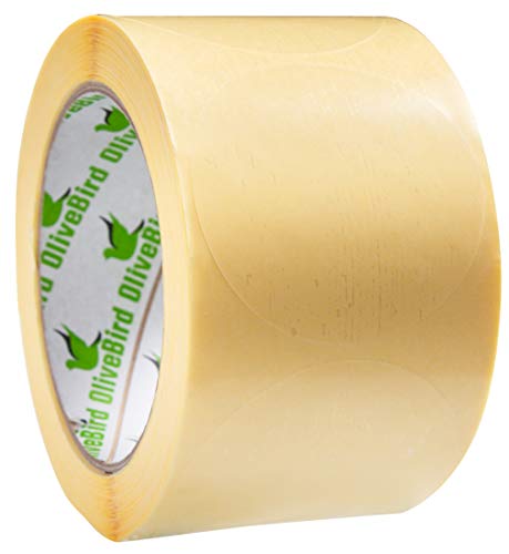 500 Claro redondo autoadhesivas de pegatinas para el envasado de productos/Borrar Ronda de sellado de etiquetas/Tamaño 6 cm de diámetro / 60mm