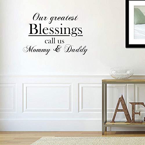 50.8CM * 32.3CM Nuestras mejores bendiciones Llámenos calcomanía de pared de PVC de mamá y papá 50.8CM * 32.3CM Nuestras mejores bendiciones Llámenos calcomanía de pared de PVC de mamá y papá
