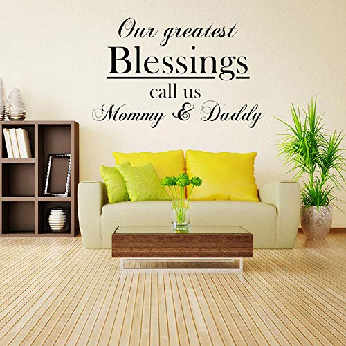 50.8CM * 32.3CM Nuestras mejores bendiciones Llámenos calcomanía de pared de PVC de mamá y papá 50.8CM * 32.3CM Nuestras mejores bendiciones Llámenos calcomanía de pared de PVC de mamá y papá