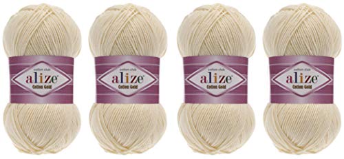 55% algodón, 45% hilo acrílico, hilo de algodón Alize, hilo de ganchillo dorado, arte de tejer a mano, lote de 4skn 400 gr 1444 yds 55% algodón, 45% hilo acrílico, hilo de algodón Alize, hilo de ganchillo dorado, arte de tejer a mano, lote de 4skn 400 gr 1444 yds