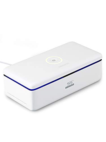 59S UV Esterilizador, Cajas de teléfono para esterilización UV, Caja esterilizadora LED UVC con 8 cuentas, Lámpara de esterilización rápida al 99,9% (white1) 59S UV Esterilizador, Cajas de teléfono para esterilización UV, Caja esterilizadora LED UVC con 8 cuentas, Lámpara de esterilización rápida al 99,9% (white1)
