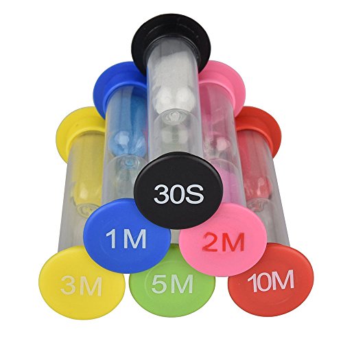 6 Colores Reloj de Arena Temporizador, Temporizador de Reloj, 30 Segundos / 1 Minuto / 2 Minutos / 3 Minutos / 5 Minutos / 10 Minutos - Juego de Reloj de Arena de Color Ideal para el Hogar, Juegos 6 Colores Reloj de Arena Temporizador, Temporizador de Reloj, 30 Segundos / 1 Minuto / 2 Minutos / 3 Minutos / 5 Minutos / 10 Minutos - Juego de Reloj de Arena de Color Ideal para el Hogar, Juegos