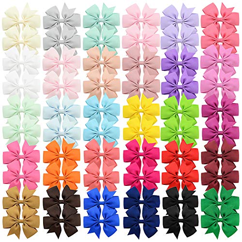 60 lazos para el pelo para niñas de 7,6 cm con cinta de grogrén, pinza de cocodrilo, para bebés, niños, adolescentes, regalos en pares 60 lazos para el pelo para niñas de 7,6 cm con cinta de grogrén, pinza de cocodrilo, para bebés, niños, adolescentes, regalos en pares