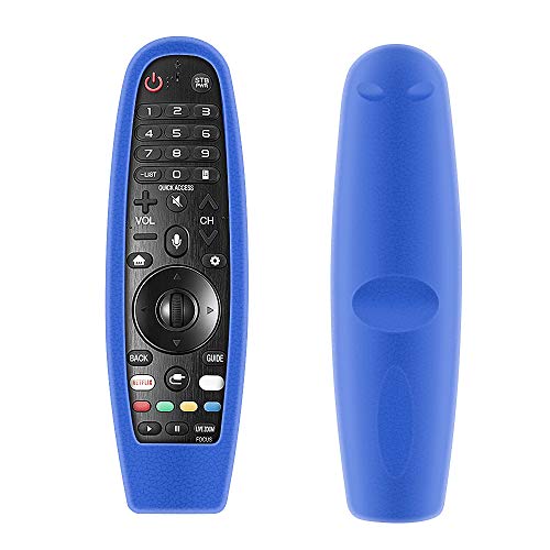 A0ZBZ Estuche de control remoto premium Funda protectora de silicona a prueba de golpes Estuche Smart TV Control remoto para LG TV Remote Controller AN-MR600 (Azul)