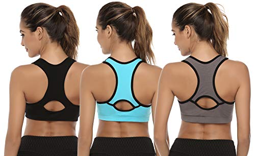 Abollria Sujetador Deportivo para Mujeres, cómodos Suave y Almohadillas Extraíbles,Bra Deporte sin Costuras para Yoga/Fitness/Run/Ejercicio