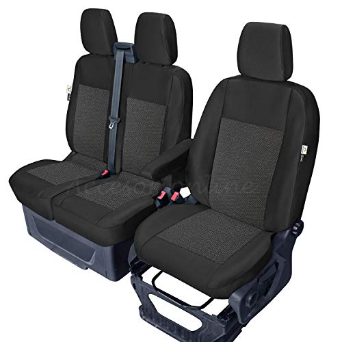 Accesorionline Fundas de Asiento para Ford Transit Custom Desde 2012-100% A Medida