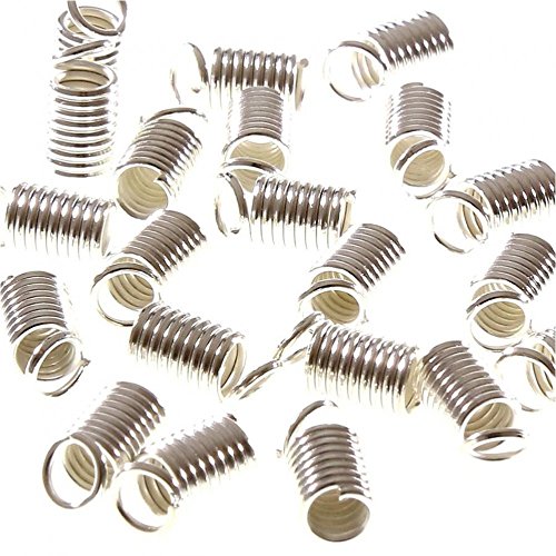 Accesorios para la creación de bisutería - Terminales forma muelle para cordón de 3 mm de diámetro, 50 unidades Accesorios para la creación de bisutería - Terminales forma muelle para cordón de 3 mm de diámetro, 50 unidades