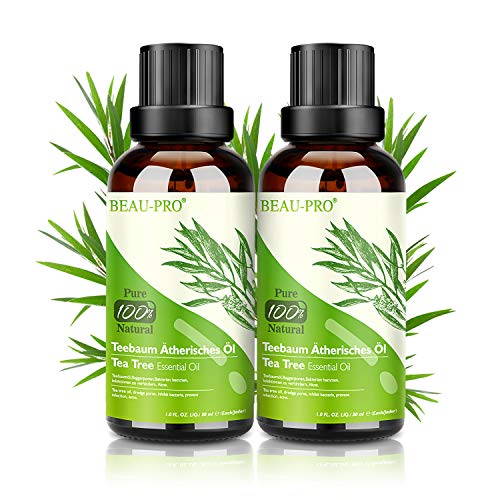 Aceite de Árbol de Té 100% Natural, 2*30 ML Aceites Esenciales - Aceite de Acné, Suero de Acné, Tratamiento Antiacné Contra la Piel y Cara con Imperfecciones, Antipinillas, Acné