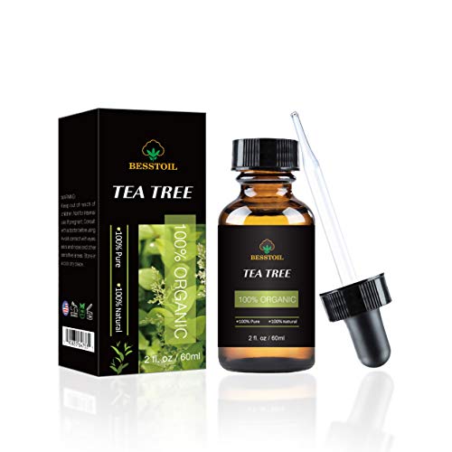 Aceite esencial de árbol de té 100% orgánico puro y sin diluir, uñas faciales, cabello y difusor, tratamiento para el acné (60ml) Aceite esencial de árbol de té 100% orgánico puro y sin diluir, uñas faciales, cabello y difusor, tratamiento para el acné (60ml)