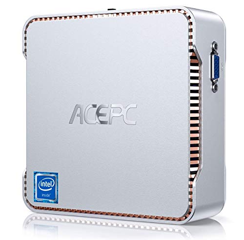 ACEPC Mini PC, 8 GB DDR4 / 128 GB ROM, Intel Celeron J4125 Windows 10 Pro Mini computadora, WiFi de Banda Dual 2.4 G / 5 G, Conexiones 4K HD, HDMI/VGA …