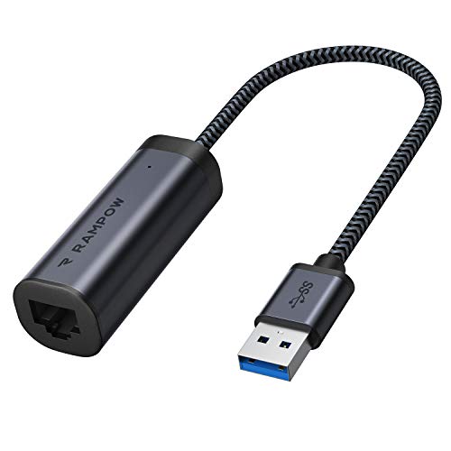 Adaptador usb ethernet RAMPOW, Adaptador ethernet a USB A Gigabit para Switch, adaptador usb rj45 usb ethernet 1000 Mbps con Laptop y Consola de Juegos, Switch 10.2.0 y superior, Macbook y DELL Adaptador usb ethernet RAMPOW, Adaptador ethernet a USB A Gigabit para Switch, adaptador usb rj45 usb ethernet 1000 Mbps con Laptop y Consola de Juegos, Switch 10.2.0 y superior, Macbook y DELL