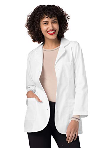 Adar Bata de Laboratorio para Mujer - Bata de Laboratorio de Consulta de 76 cm - 806 - White - L