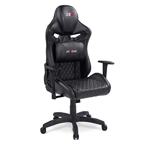 Adec - XTR X40, Silla de Oficina Gaming, Silla de despacho, Escritorio o Estudio, sillón Acabado en símil Piel Color Negro y Carbono, Medidas: 67 cm (Ancho) x 54,5 cm (Fondo) x 125-136 cm (Alto)