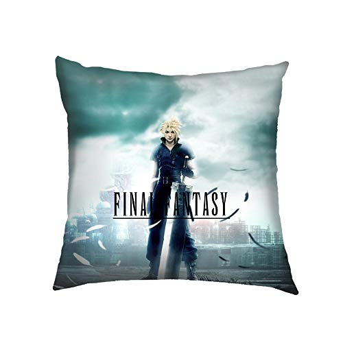 Adfjhoiugk Final Fantasy Plaza de la Almohadilla del Coche cojín del sofá Populares Almohada Almohada Elegante Impreso con la Almohadilla Core (Color : A04, Size : 45 X 45cm)