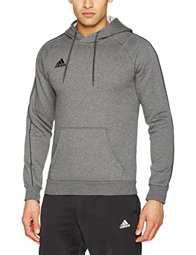 Adidas CORE18 Hoody Sudadera con Capucha, Hombre, Gris (Gris/Negro), L Adidas CORE18 Hoody Sudadera con Capucha, Hombre, Gris (Gris/Negro), L