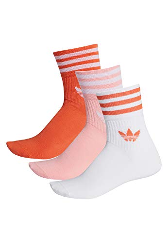 adidas FM0638 Calcetines Mi-Mollet, Ambre Puissant/Rose Puissant/Blanco, M Unisex Adulto