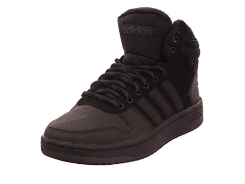 adidas Hoops 2.0 Mid Zapatos de Baloncesto Hombre, Negro (Cblack/Cblack/Carbon Cblack/Cblack/Carbon), 42 2/3 EU (8.5 UK)