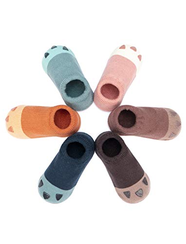 Adorel Calcetines Zapato Antideslizantes para Bebé Lote de 6 Pata de Gato 1-2 Años (Tamaño del Fabricante M) Adorel Calcetines Zapato Antideslizantes para Bebé Lote de 6 Pata de Gato 1-2 Años (Tamaño del Fabricante M)