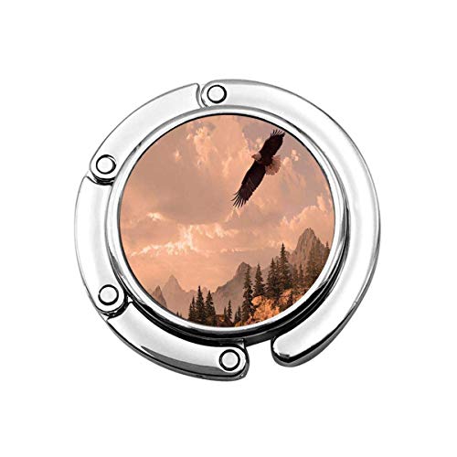 Águila Calva Flying Over It Gancho para Bolso Colgador para Bolso Plegable Soporte para Bolso portátil Debajo del mostrador PC Águila Calva Flying Over It Gancho para Bolso Colgador para Bolso Plegable Soporte para Bolso portátil Debajo del mostrador PC